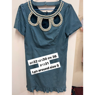 🔥🔥 Sales 🌻🌻Blue Lyn around size  S detailลูกปัดน่ารัก  สภาพใหม่ งานแพงสวยมาก .