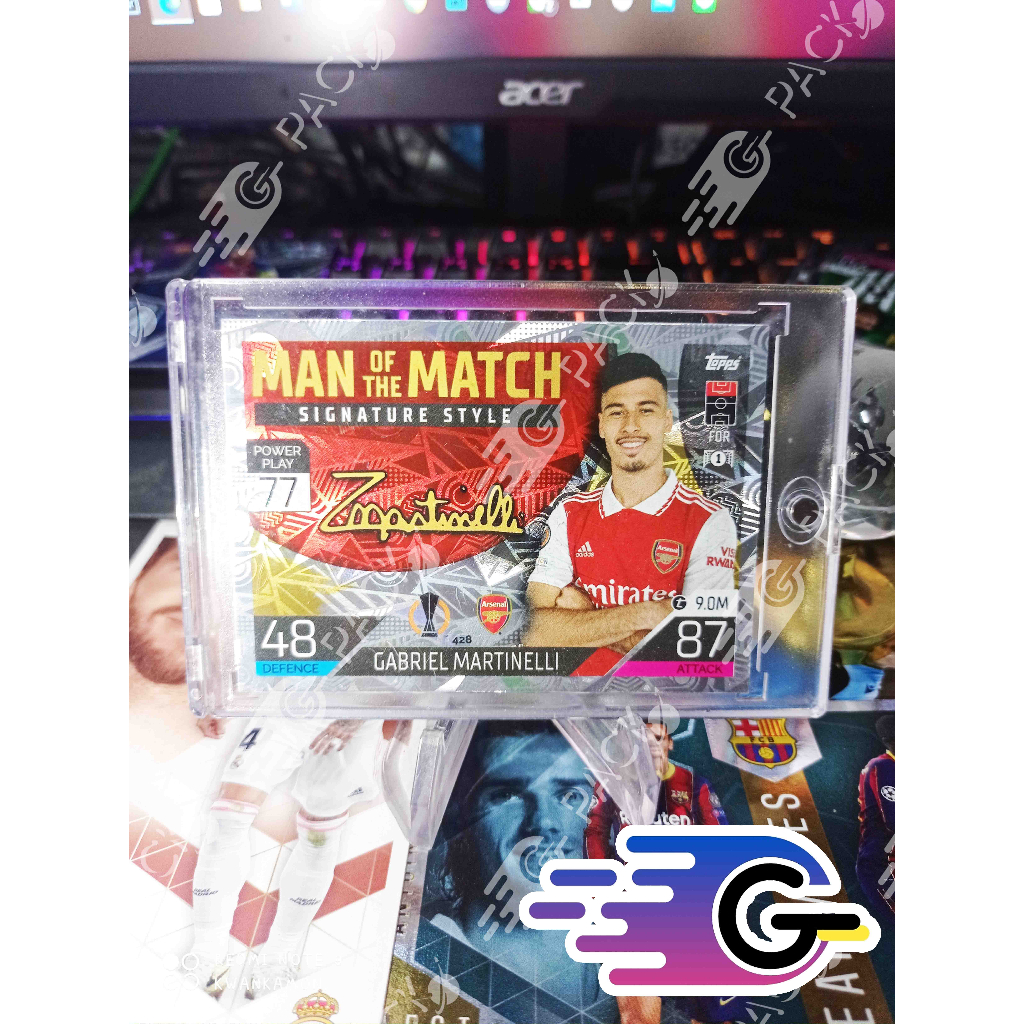 การ์ดนักฟุตบอล  Match Attax Champions League 2022/2023  Man of the Match Ciro Immobile ลายเซ็นปริ้น 