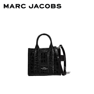 MARC JACOBS THE CROC-EMBOSSED MINI TOTE BAG H089L01RE22001 BLACK กระเป๋าโท้ท