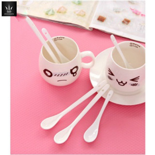 (ขนาดยาว อย่างหนา) ช้อนชงกาแฟลายออคิด ช้อนชงชา ช้อนเล็ก ช้อนชงกาแฟ