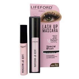 ￼ใหม่!!! สีดำ (กล่องชมพู) Lifeford Lash up mascara 16Hour long lasting 5g. ไลฟ์ฟอร์ด ปารีส แลช อัพ มาสคาร่า สีดำ