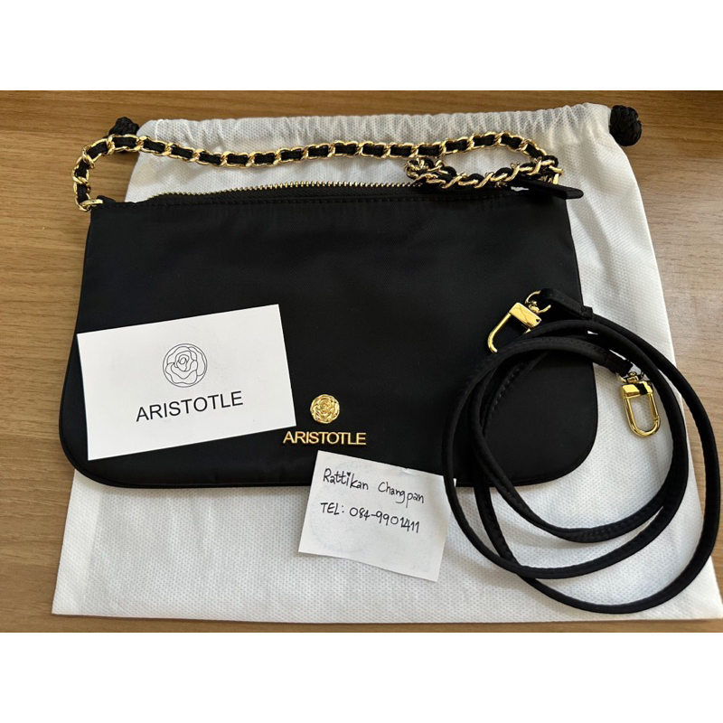 ส่งต่อ Aristotle bag Nylon Pouch สีblack