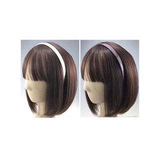 HVL ที่คาดผมพลาสติกเรียบ 1.2 ซม. เงา ชุด2/2 สีตุ่น 1 ชิ้น