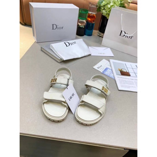 NEW CHRISTIAN DIOR BEIGE LAMBSKIN DIORACT SANDAL