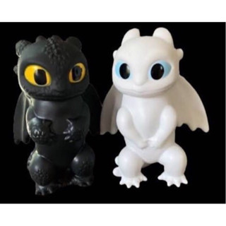 How To Train Your Dragon The Hidden World Toothless Night Fury &amp; Light Fury PVC Figure 12 cm