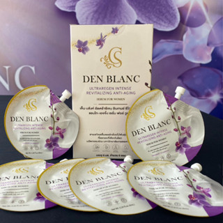 Den Blanc เซรั่มบำรุงผิวหน้า จากสารสกัดเสต็มเซลล์กล้วยไม้พรีเมียม สีขาว ซองขนาด 6 ml แบบกล่องบรรจุ 6 ซอง