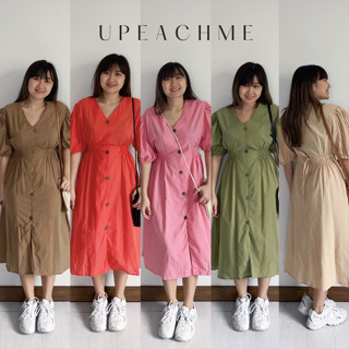 MIDJUMP DRESS I เดรสสมอคเอว เดรสผูกเอว เดรสเชิ้ต เดรสยาว เดรสทำงาน เดรสไปคาเฟ่ เดรสสไตล์เกาหลี เดรสมินิมอล