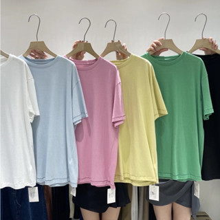 เสื้อยืดคอกลมสีพาสเทล PASTEL OVERSIZED FINE COTTON TEES