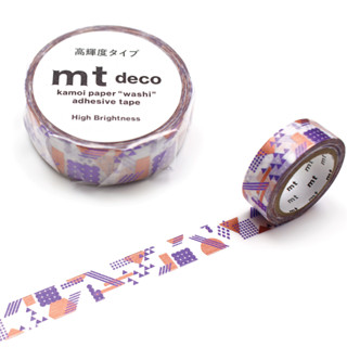 mt masking tape overlapped geometry (MT01D544) / เทปตกแต่งวาชิ รุ่นวาว ลาย overlapped geometry แบรนด์ KAMOI