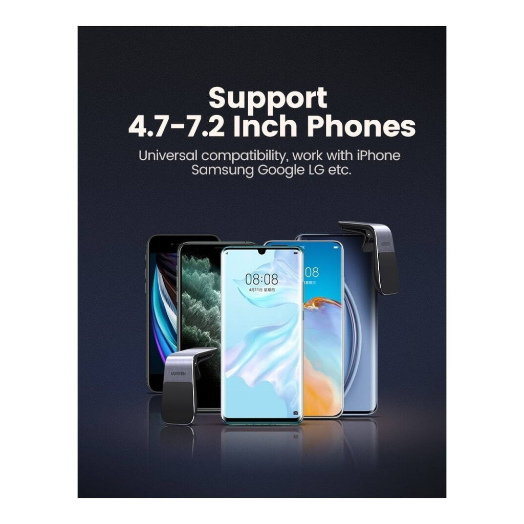 UGREEN รุ่น 80712B Waterfall Magnetic Phone Holder for Car ที่ยึดมือถือ สำหรับช่องแอร์ หมุนได้ 360 องศา - รูปที่ 6