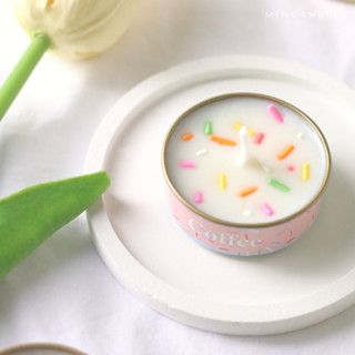 (พร้อมส่ง) 민 เทียนTealight ทีไลท์ เทียนจิ๋ว เทียนหอมน่ารัก เทียนหอมของขวัญ เทียนหอมหอมไขถั่วเหลือง Soy Wax Candle 100%