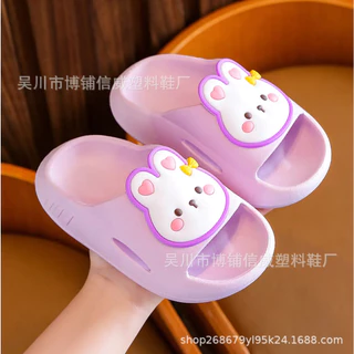 YDR036 รองเท้าแตะสำหรับเด็ก การ์ตูนกระต่ายน่ารัก ด้านล่างนุ่มลื่น สบาย ราคาถูก