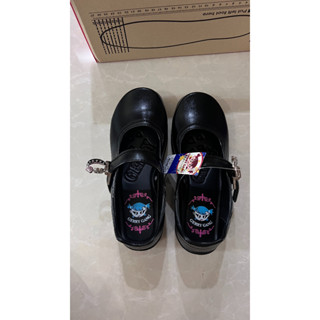 GERRY GANG รองเท้านักเรียนหนังดำ เข็มขัดล็อครูปเพชร หมุนได้แบบเปลี่ยนสี Gerry Gang รุ่นG-6307 G-6407- เป็นรุ่นใหม่ล่าสุด