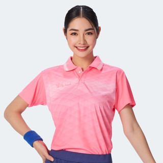 เสื้อคอปกโปโล Flyhawk ทรงเข้ารูป A387 สีชมพู