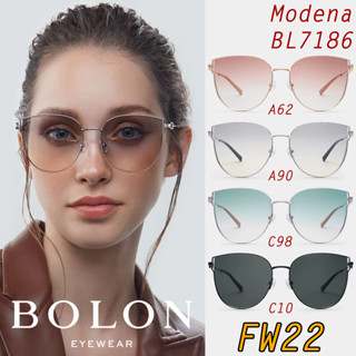 FW22 BOLON แว่นกันแดด รุ่น Modena BL7186 A62 A90 A95 C10 เลนส์ Nylon [Aolly] แว่นของญาญ่า