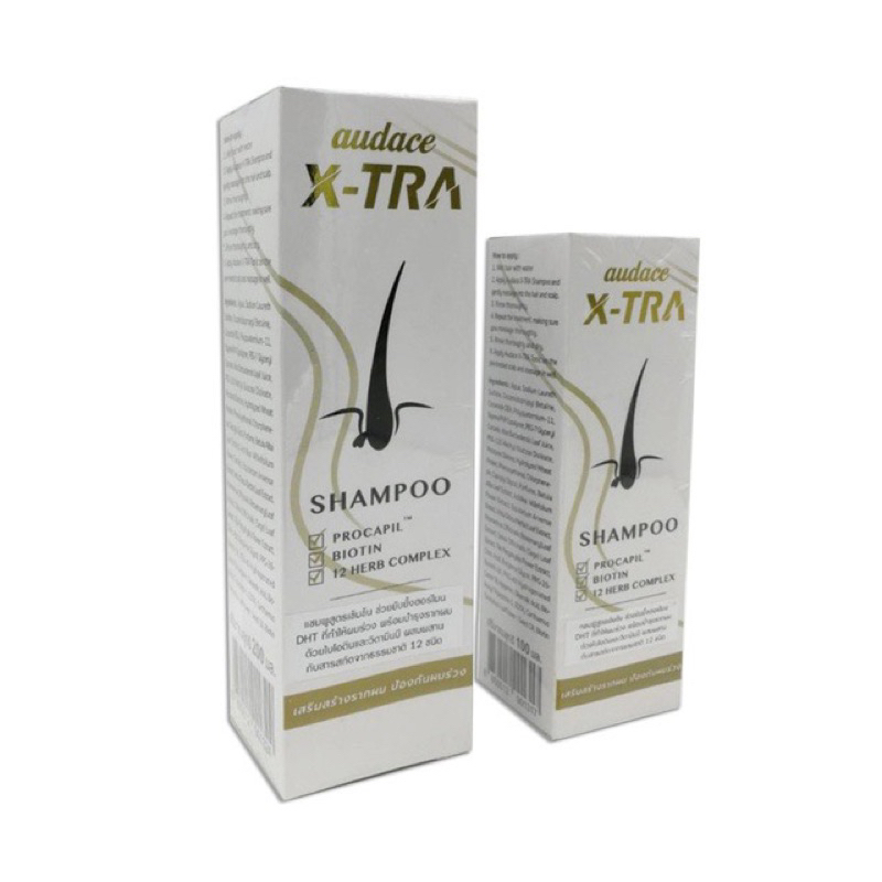 แชมพู ออด๊าซ เอ็คซ-ทร้า Audace X-TRA Shampoo สูตรโพรคาพิล เพิ่มไบโอติน และสารสกัดจากธรรมชาติ 12ชนิด