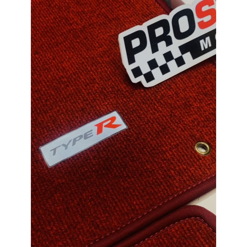 พรม TYPE - R ตรงรุ่น Honda EK EK9 COUPE EG FD FB FC FK Jazz พรมพื้น พรมวางเท้า พรมรถยนต์ เข้ารูป สวย พรมแต่ง พรมรถ