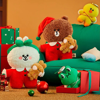 SEOULR | LINE FRIENDS WITH minini HOLIDAY STANDING DOLL ตุ๊กตา (สินค้าลิขสิทธิ์แท้)