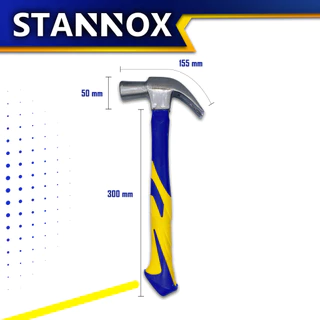 STANNOX ค้อนตีตะปู เครื่องมือช่าง ฆ้อนตอกตะปู ค้อนตีตะปูแท้ ฆ้อน hammerค้อนหงอน ด้ามไฟเบอร์ 29มม.