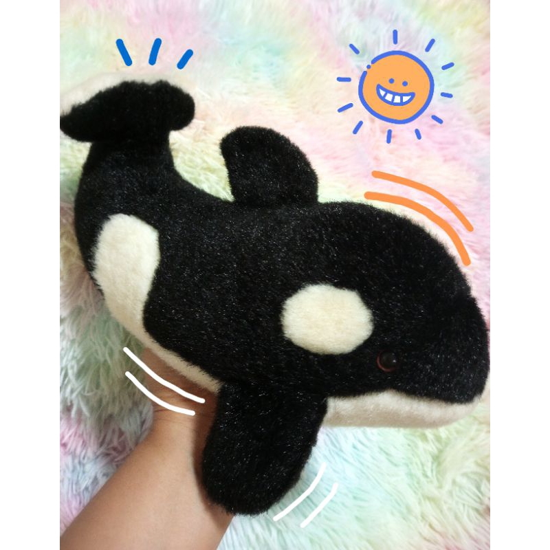 Killer whale  plush 🌊Orca 📏11"🐋 ตุ๊กตาวาฬออก้า 🔪วาฬเพชฌฆาต