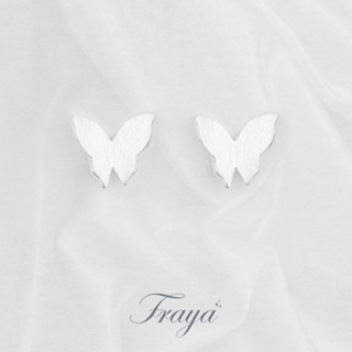 Fraya ต่างหูเงิน ผีเสื้อ Butterfly ต่างหูเงินแท้ ต่างหู มินิมอล 925 สลักก้าน ของขวัญ