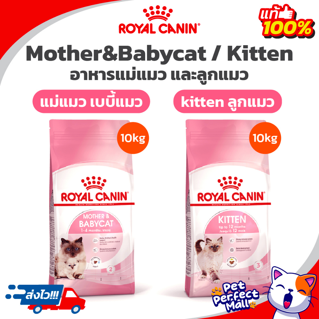 Royal Canin Kitten 10kg / Royal Canin Mother & Babycat 10kg โรยัลคานิน อาหารแมว แม่แมว ลูกแมว ถุงขนาด 10 กิโลกรัม