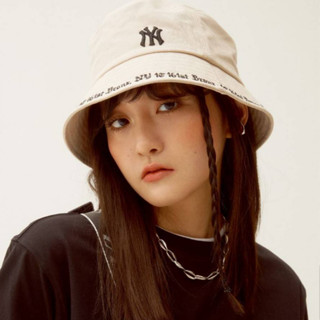 ของแท้💯MLB Gothic Bucket Hat logo NY ปัก word รอบปีกหมวก พร้อมส่ง