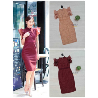 Dress เรียบหรู ดูดีมีราคา ใส่ออกงานได้เลยนะคะ งานดีมาก ผ้าลูกไม้ทั้งตัว