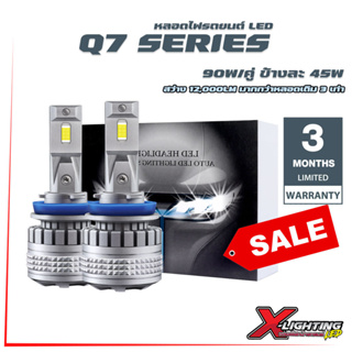 SALE !! Q7 Series หลอดไฟรถยนต์ LED 24000LM สว่างกว่า 500% รับประกัน 3 เดือน H1 H7 HB4 HB3 H4