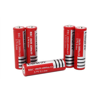 ถ่านชาร์จ 18650 ถ่านไฟฉาย 18650 Ultrafire 7800,8800 mAh 3.7V แบบหัวนูน พร้อมส่ง ราคาถูก