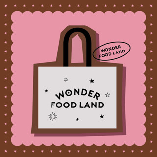 WONDER BAG : ถุงผ้าสปันบอนด์ลาย WONDER FOOD LAND แสนน่ารัก