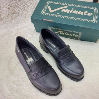 Pic up By Vminute#LOAFER44-265 รองเท้าหนังโลฟเฟอร์ รองเท้าดัมเมเยอร์ เชียร์ลีดเดอร์ ทรงเกาหลี ส้นสูงหนาสไตล์เกาหลี (#06)