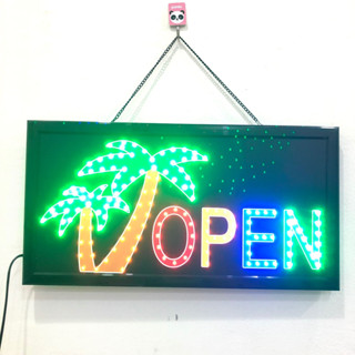 ป้ายไฟ LED OPEN ป้ายไฟร้าน ข้อความ ป้ายไฟอักษร ตัวอักษร ตกแต่งหน้าร้าน