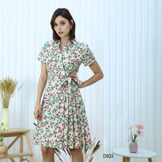 AMILA Dress AM-D933 แขนสั้น IGPU21-9