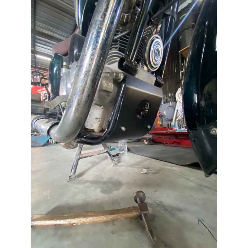 การ์ดกันแคร้งเครื่องมิเนียมปัดด้านกับสีดำPowdercoatสำหรับRoyalclassic350 - รูปที่ 4