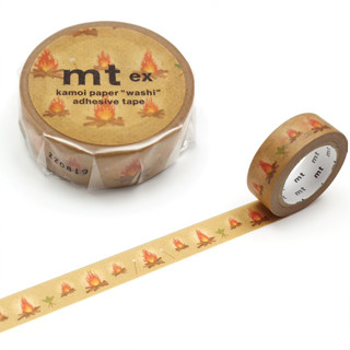 mt masking tape bonfire (MTEX1P212) / เทปตกแต่งวาชิ ลายแคมป์ไฟ แบรนด์ KAMOI mt masking tape ประเทศญี่ปุ่น