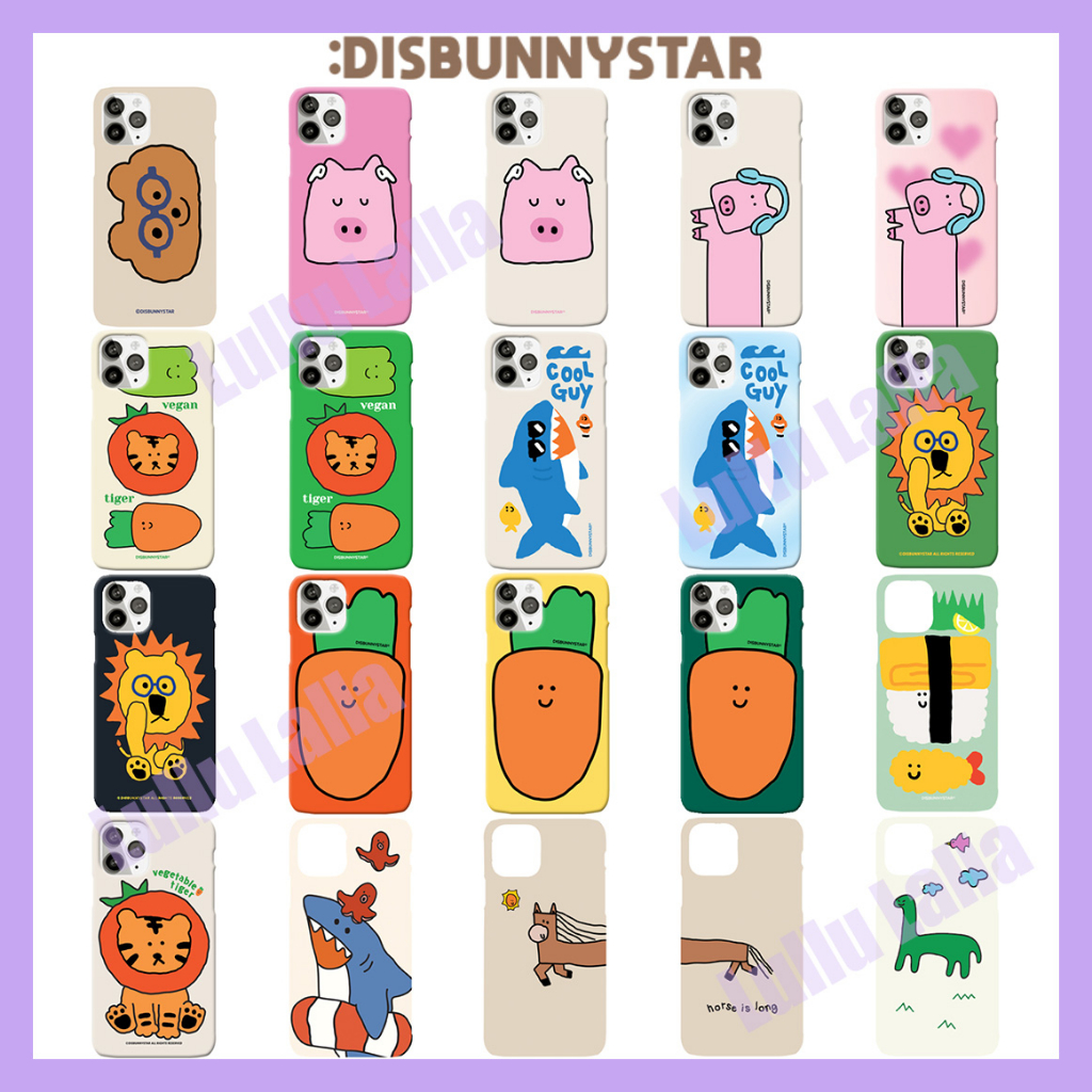 🇰🇷 【 Disbunnystar Hard Phone Case Collection 4 】 Simple Cute Couple Quokka Thin Light Compatible for iPhone 14 Series Added Galaxy Samsung Note 14pro 13 S22