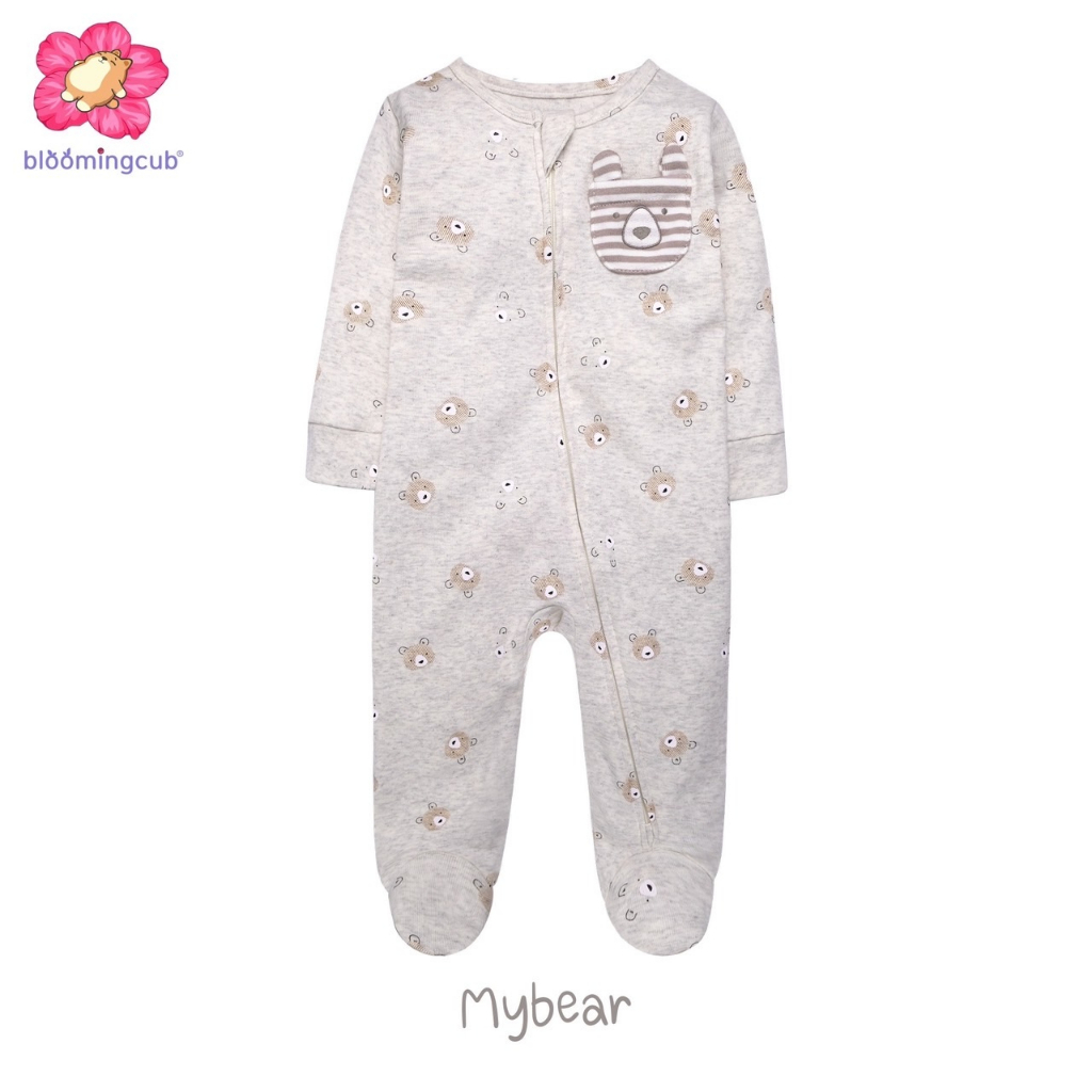 Bloomingcub  Zipper Sleepsuit Wonder Kind ชุดหมีซิบคลุมเท้า ชุดนอนเด็กแรกเกิด บอดี้สูทเด็ก