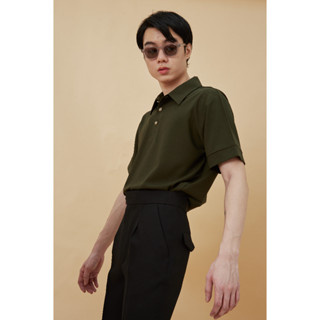 Anē butter collar, dark olive เสื้อโปโล  ane.wear