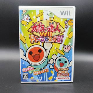 Taiko no Tatsujin Wii: Dodoon to 2 Daime! แผ่นมีรอยบ้าง คู่มือไม่มี Wii JP มีกล่องสวมให้ พร้อมเก็บสะสม