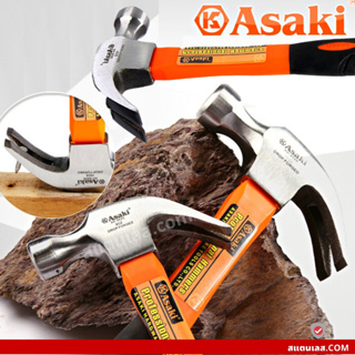 ค้อน ค้อนหงอนด้ามไฟเบอร์ ASAKI รุ่นAK0372 ขนาด 16OZ18