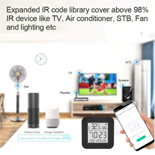Tuya S09 พร้อมหน้าจอ IR Universal Remote Control อุปกรณ์ควบคุมรีโมท IR เช่น แอร์ ทีวี