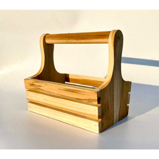 กระเช้าใส่เครื่องปรุง กระเช้าของขวัญปีใหม่ กระเช้าไม้สัก ตระ…