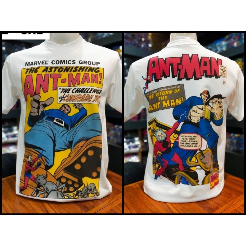 เสื้อMarvel ลาย Ant Man ลิขสิทธิ์แท้💯 สีขาว (MX-140)
