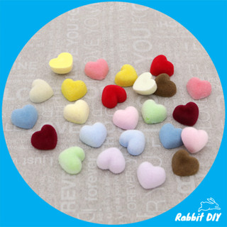 เรซิ่น หัวใจ ขนาดเล็ก เนื้อเคลือบกำมะหยี่ ขนาด 1 ซม. (แพ็กสี…