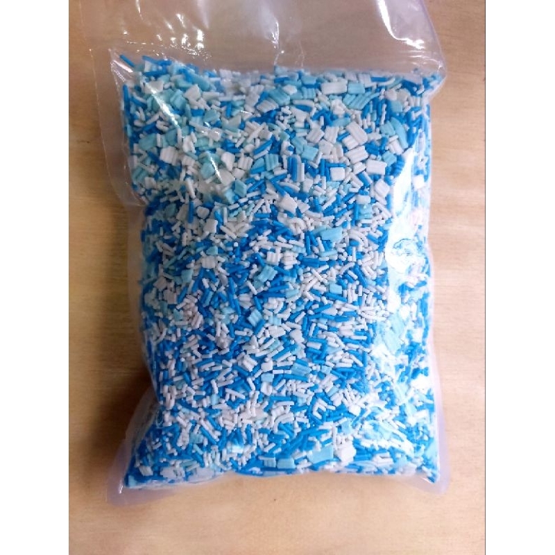 500 กรัม ครึ่งกิโลกรัม เม็ดน้ำตาลสีฟ้า เกล็ดโรย เกล็ดน้ำตาล แต่งเค้ก เป็นน้ำ ทะเล เรนโบว์ เกล็ดโรย