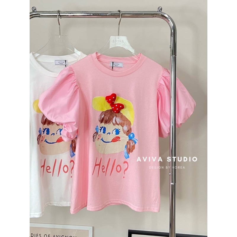 AVIVA STUDIO 🌸 เสื้อเเขนตุ๊กตาน้อง Peko สีชมพู