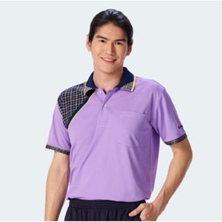 เสื้อคอปกโปโล Fly hawk สีม่วง A378