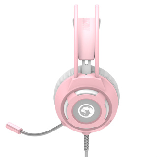 หูฟังเกมมิ่ง Marvo HG8936 Gaming Headphone สีชมพูขาวสุดน่ารัก สาย USB+3.5