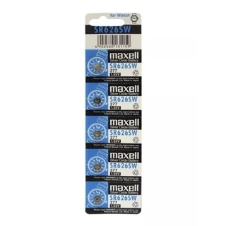 ถ่านนาฬิกา ถ่านกระดุม SR626SW 377/1.55v ยี่ห้อ MAXELL จำนวน 1 แผง มี 5 ก้อน